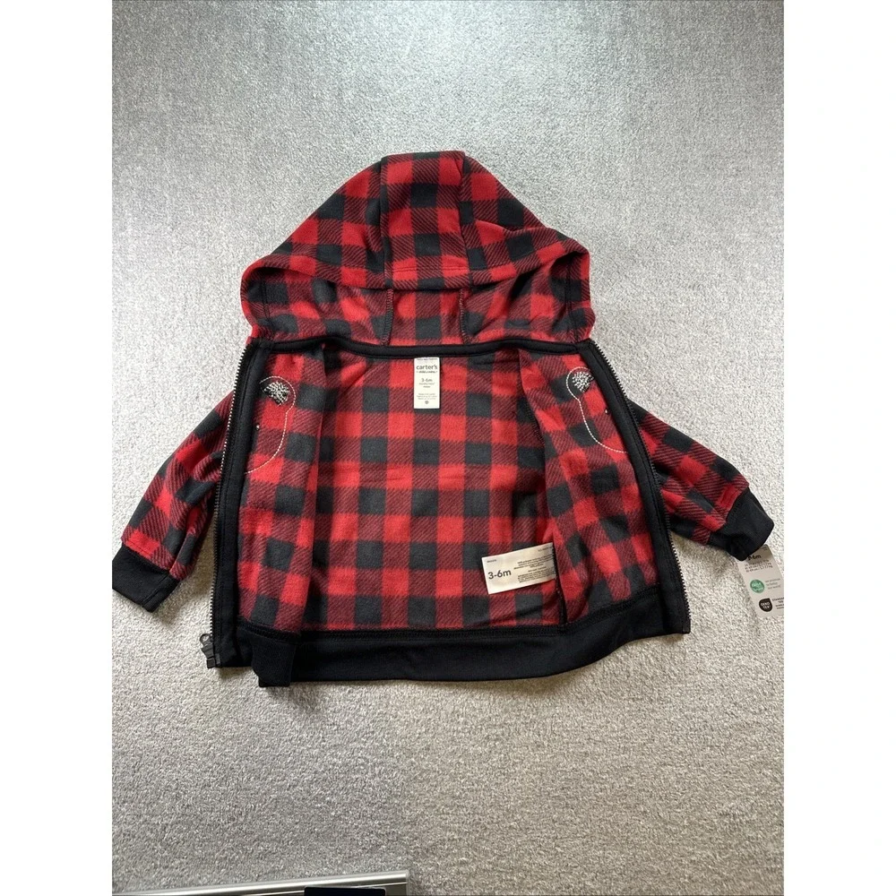 Carter's Fleece Bear Hoodie Jacket 3-6 Month‎ & Bodysuit - New Baby Infant
